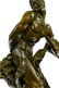 Puget Greek Wrestler Croton Bronze Statue - 4