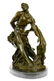 Puget Greek Wrestler Croton Bronze Statue - 5