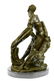 Puget Greek Wrestler Croton Bronze Statue - 7