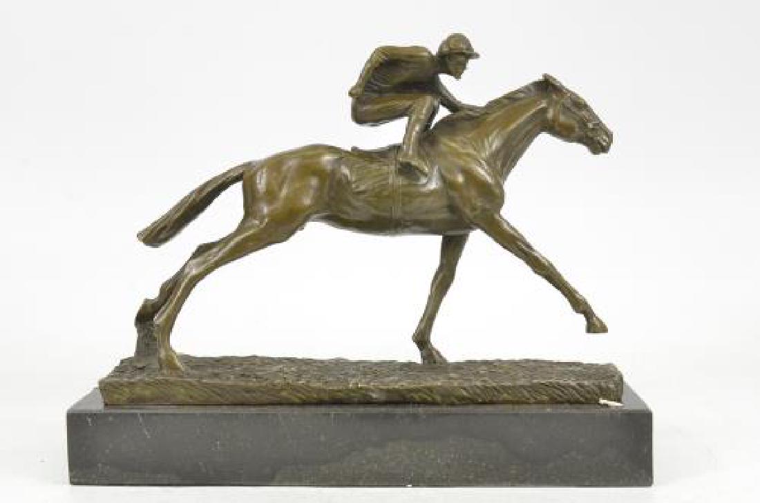 Jockey Horse Racing Bronze Sculpture (1 of 7)