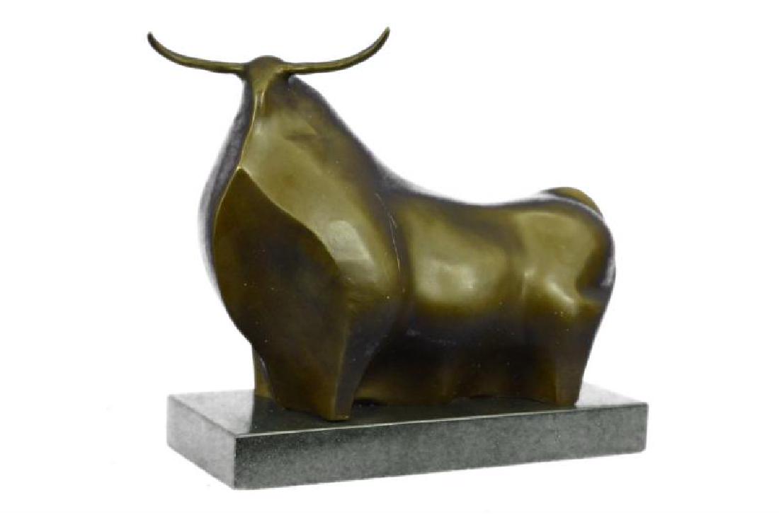Abstract Modern Art Bull Bronze Sculpture (1 of 8)