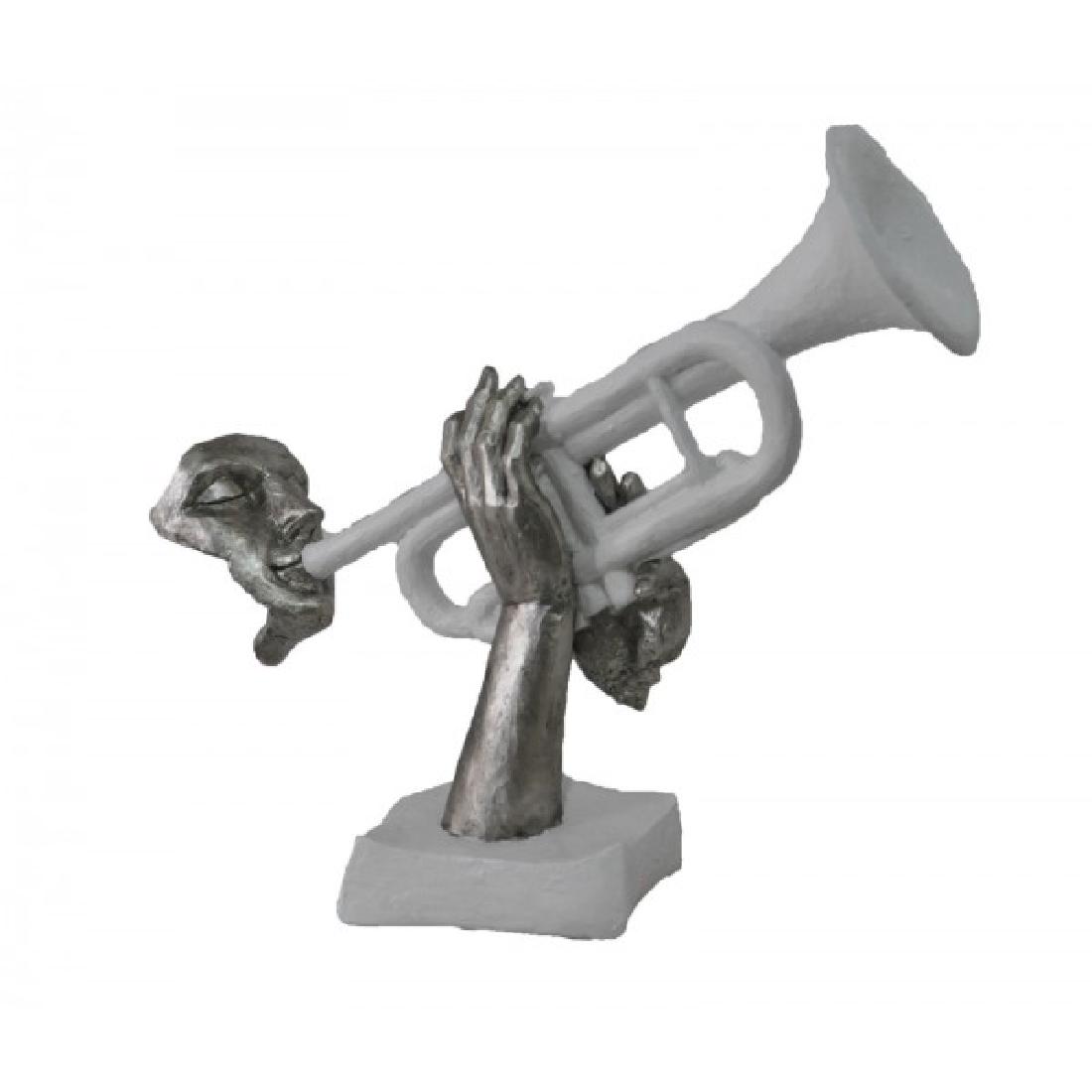 Jazz Club Trumpet Player Cold Cast Bronze Statue (1 of 4)