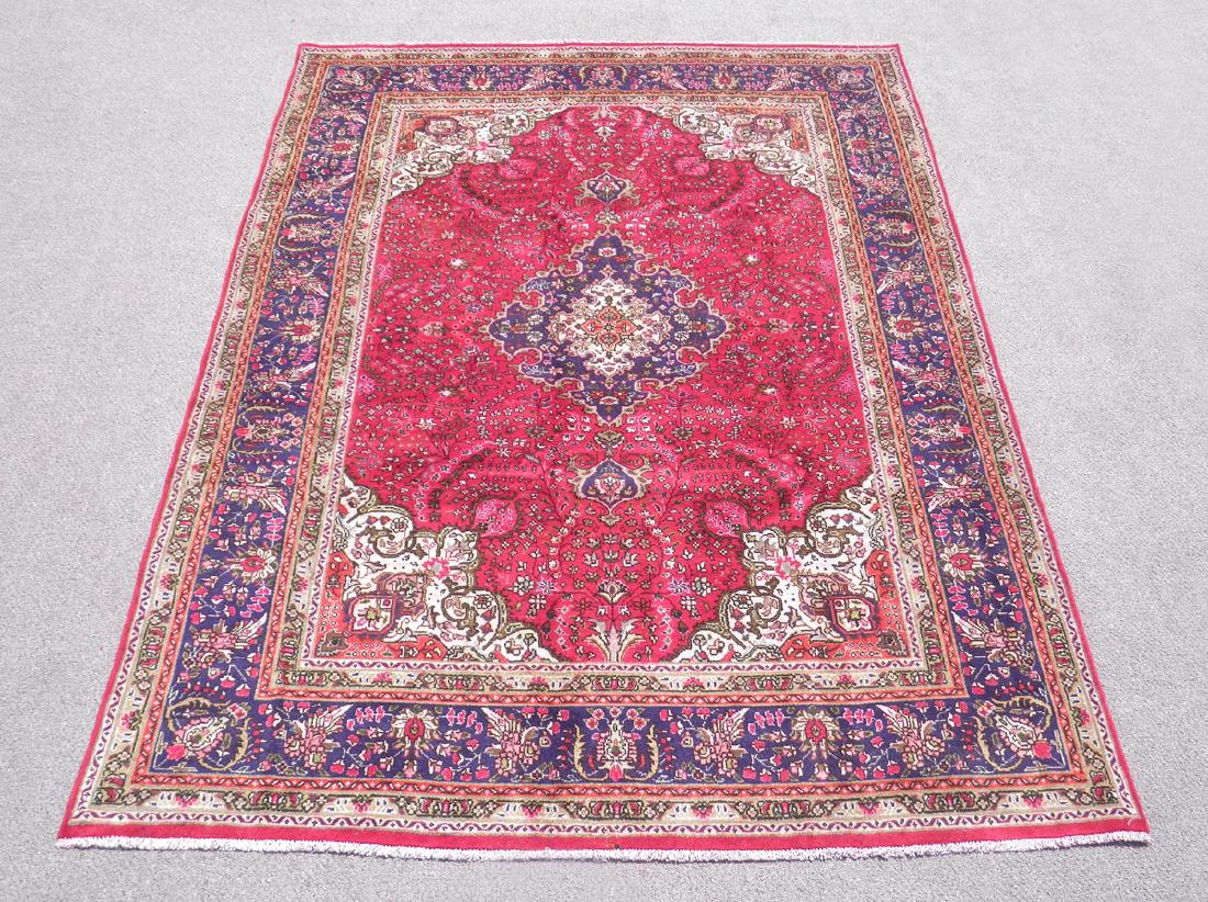 Hand Woven Semi Antique Persian Tabriz 6.4x9.8 (1 of 7)