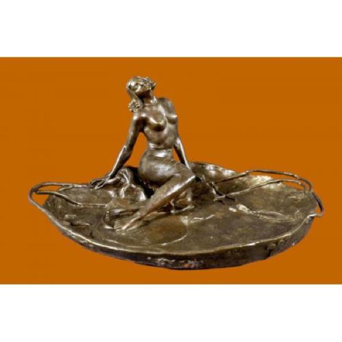 Special Circular Patina Jewelry Tray Bronze Sculpture (1 of 8)