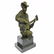 Guitar Player Bronze Figurine on Marble Base Statue - 5