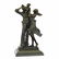 Happy Family Bronze Sculpture on Marble Base Statue - 2