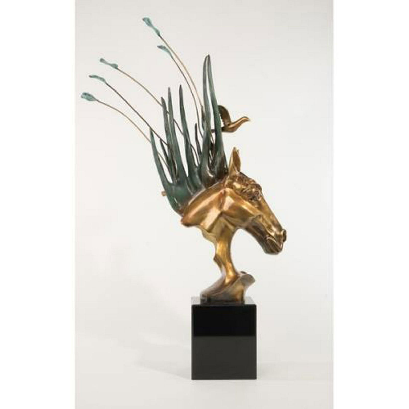 Stunning Horse Head Bust Bronze Sculpture (1 of 9)