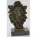 African Lion Bust Wildlife Bronze Sculpture