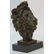 African Lion Bust Wildlife Bronze Sculpture - 9