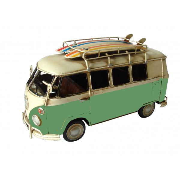 1966 VW Deluxe Bus in Green and white (1 of 2)