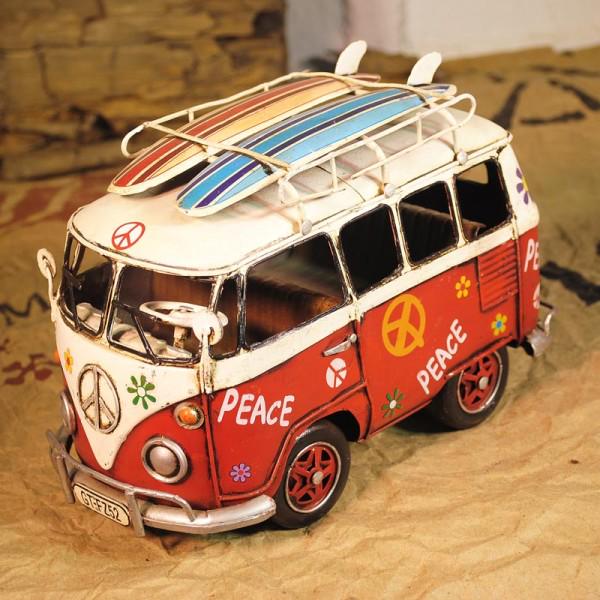 Groovy Peace VW Bus Volkswagen Antique Style Sculpture (1 of 1)