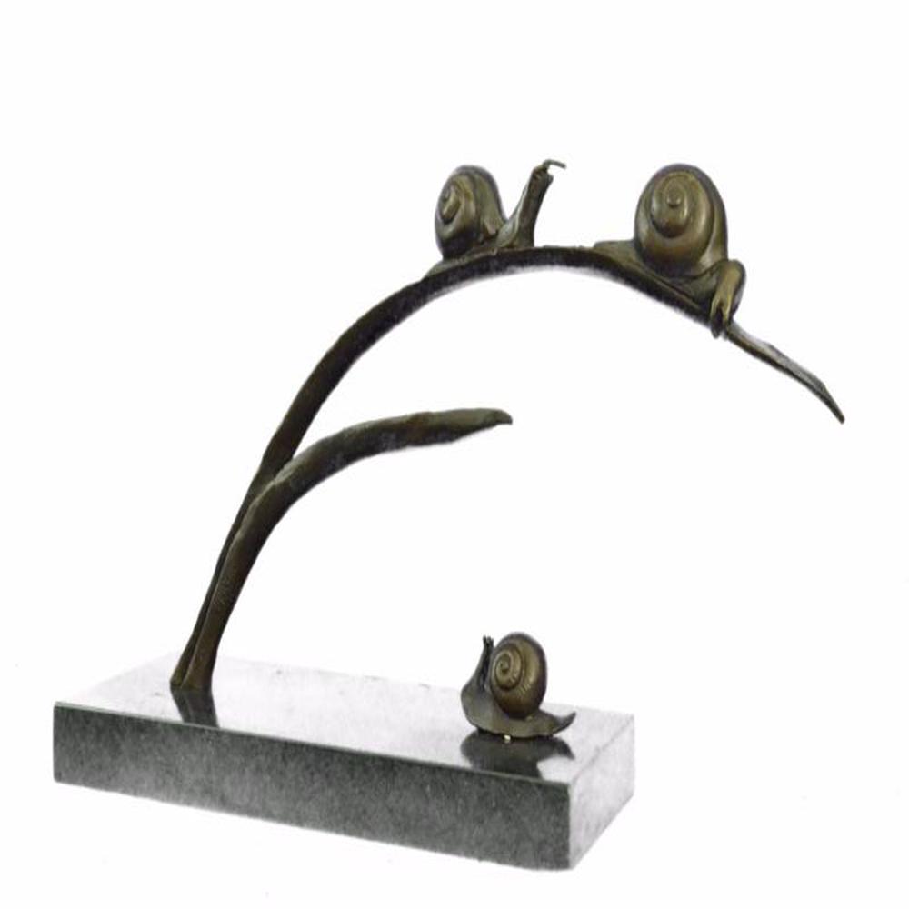 Snails on Branch Bronze Sculpture (1 of 8)