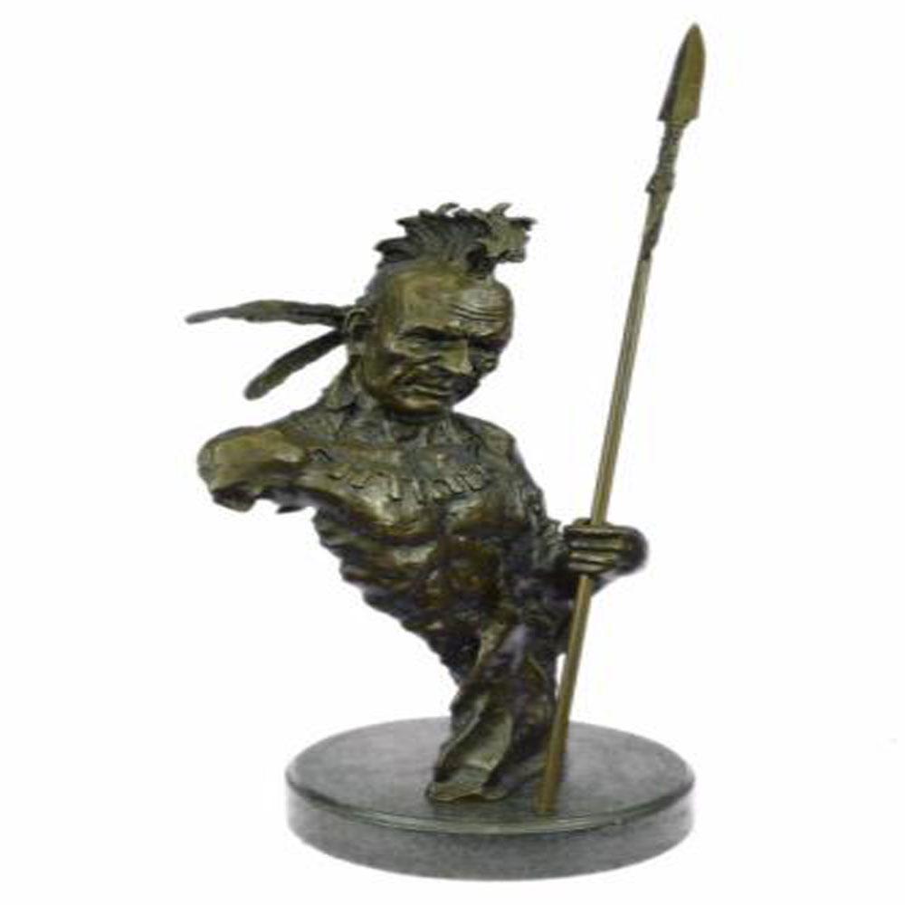 Native American Indian Chief Bronze Sculpture (1 of 8)
