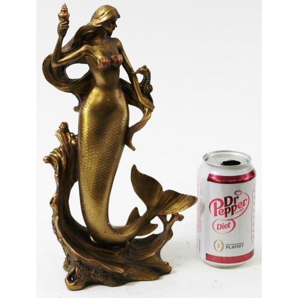 Mythical Nautical Mermaid Cold Cast Bronze Sculpture (1 of 3)