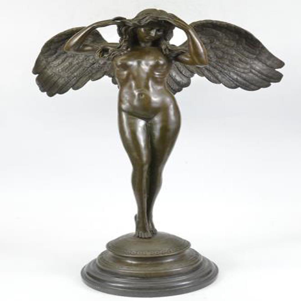 Descending Night Bronze Sculpture: This Bronze Sculpture will go beautifully put in any room of the house or as a gift. The quality of this refined art is rarely found in re-casted Bronzes. This Sculpture was cast using the Lost Wax Me