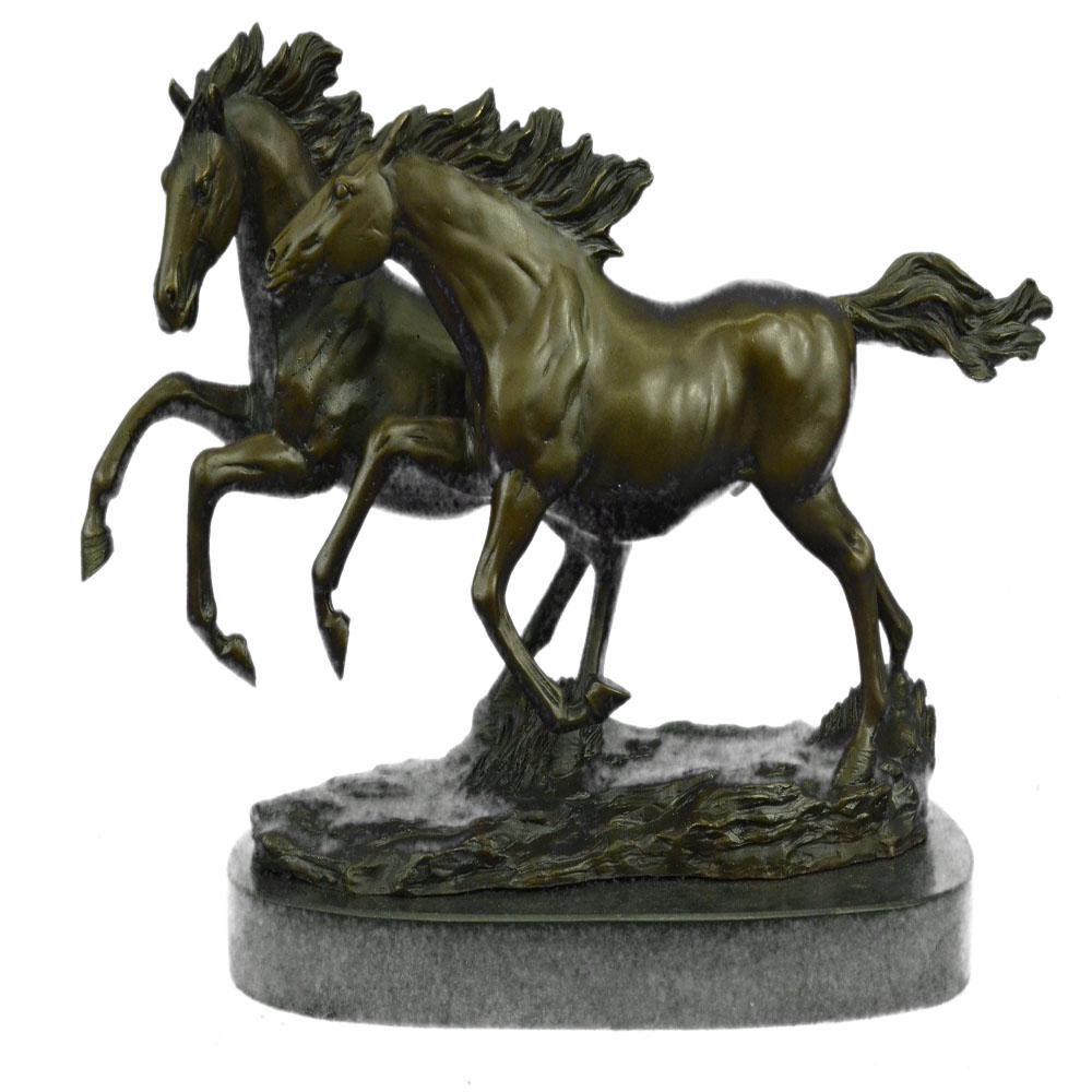 Two Running Horses Bronze Sculpture (1 of 8)