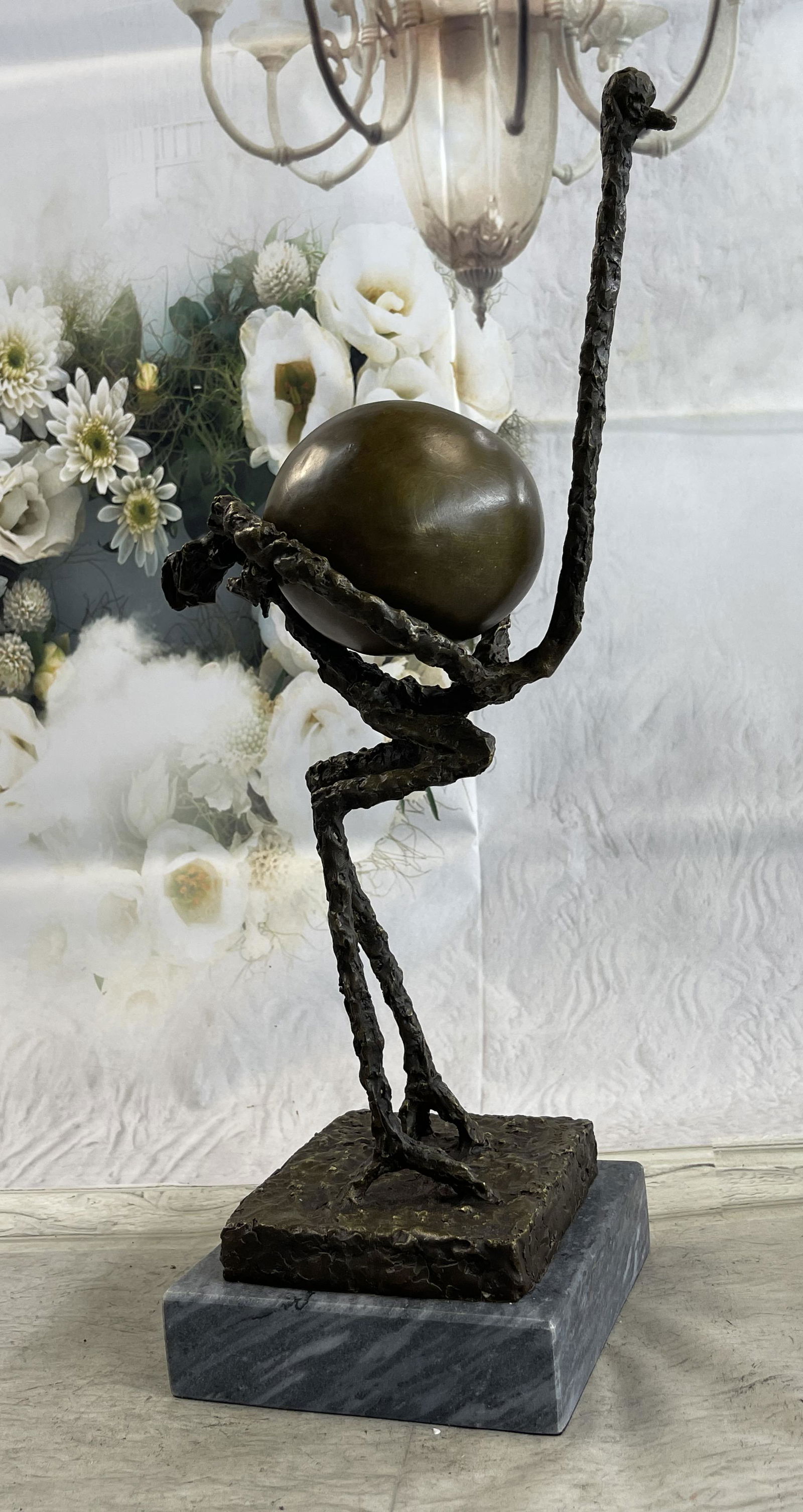 Figurative Abstract Ostrich Bronze Sculpture (1 of 7)