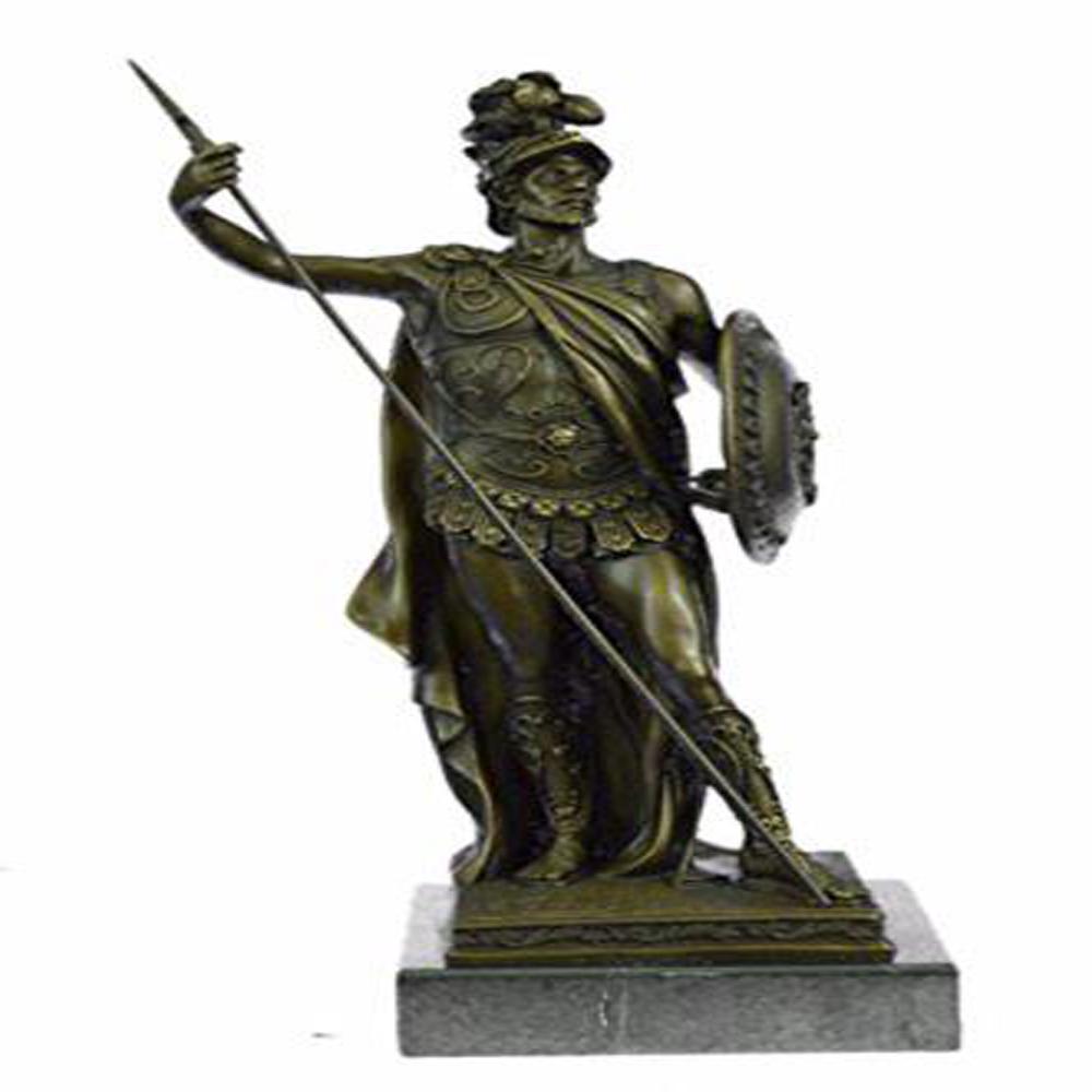 Roman Soldier Bronze Statue on Marble Base: Featuring recasts of hundreds of significant Bronzes. Setting the standard in hand cast Bronzes in the superior Lost Wax Process. Clay to wax to Bronze the lost wax process is a method for changing a 