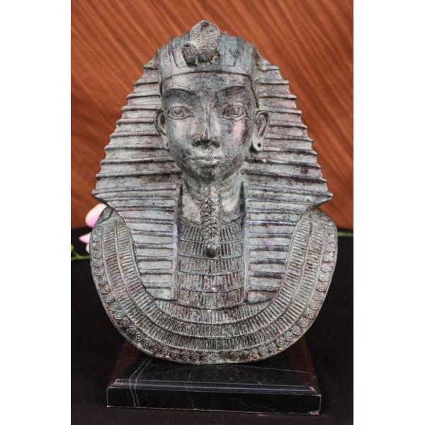Thomas Egyptian Bronze Bust Sculpture: This beautiful sculpture is breathtaking and an archaeologist prized possession. Pharaoh was the most powerful person in ancient Egypt. He was the political and religious leader of the Egyptian people