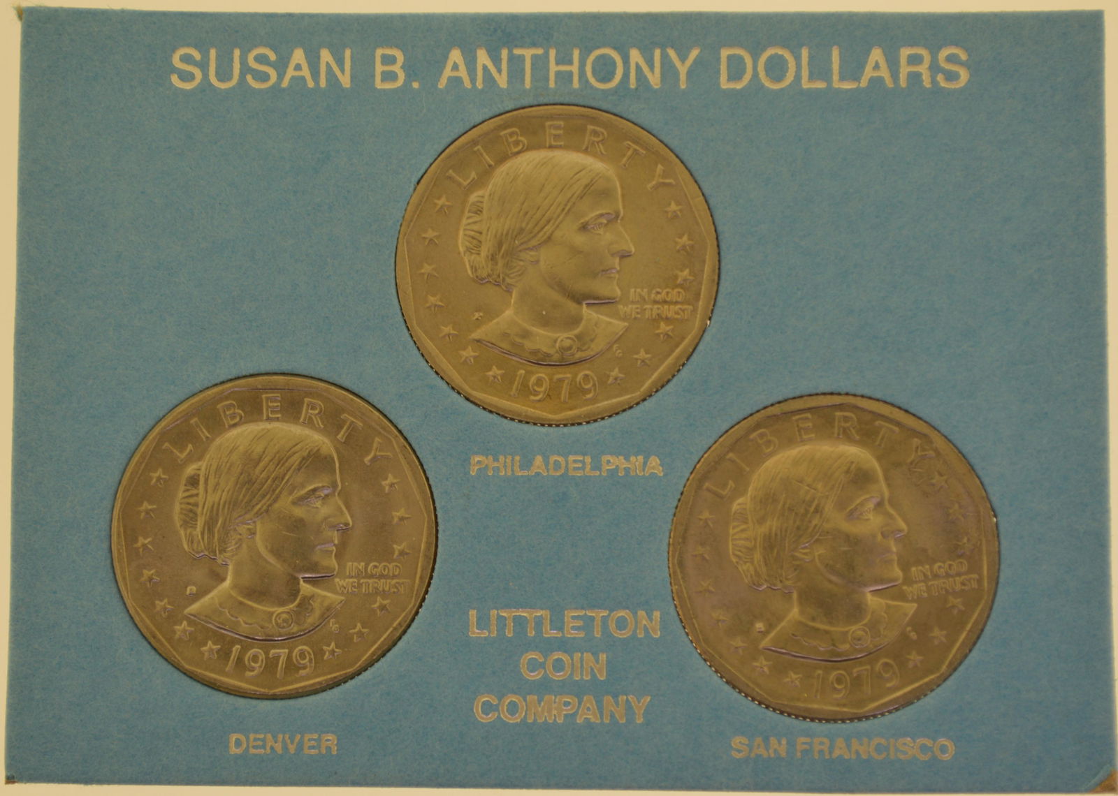 1979 Susan B. Anthony P-D-S First Year Mint Set of 3 Coins (1 of 5)