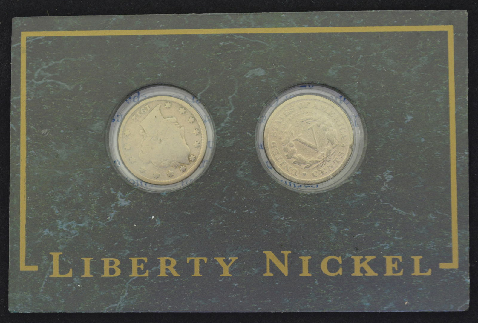 Two Coin Collectible 1912 Liberty Head V Nickel 5 Cent Piece (1 of 7)