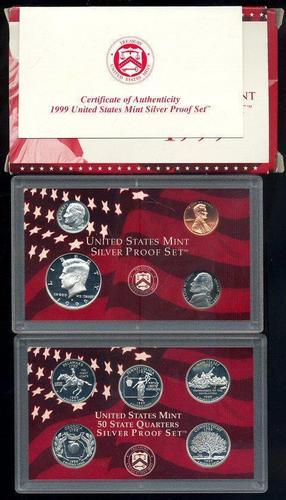 1999 9-Piece Silver US Proof Set (1 of 2)