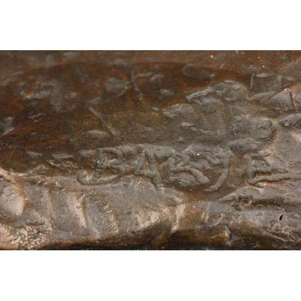 American Buffalo Bronze Statue on Marble Base Sculpture (1 of 9)