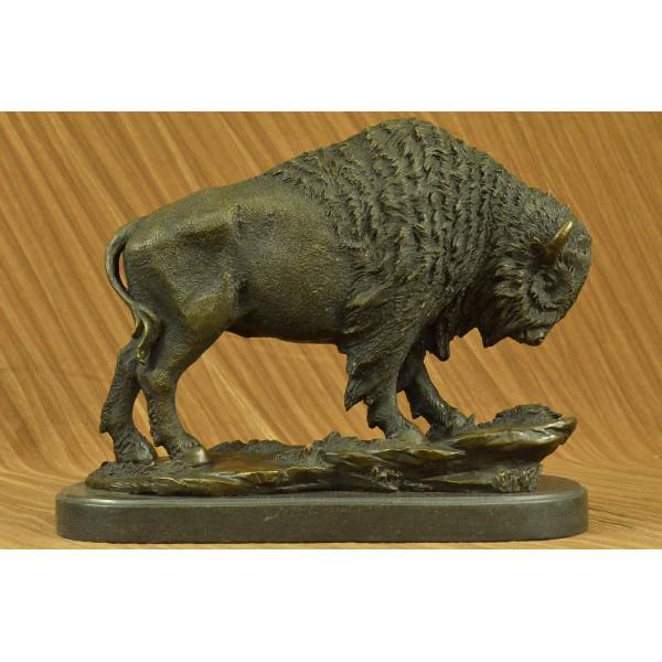 Animal Edition Buffalo Bronze Sculpture (1 of 5)