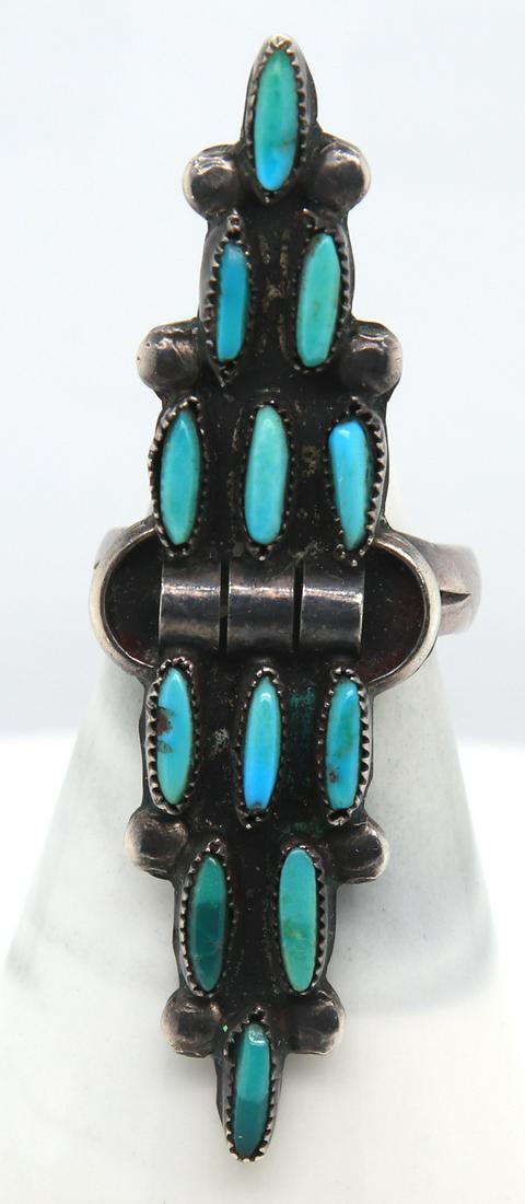 Vintage 925 Sterling Silver Turquoise Ring (1 of 5)