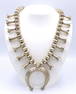 Vintage 9258 Sterling Silver Heavy Squash Blossom Necklace