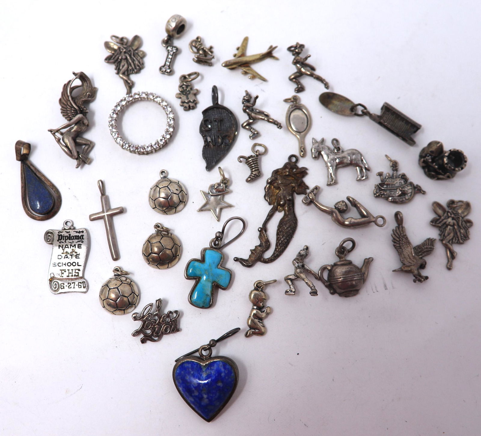 Vintage Sterling Silver Group Lot of Charms (1 of 6)