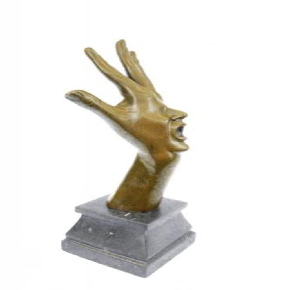 Abstract Hand With Face Bronze Statue (1 of 8)