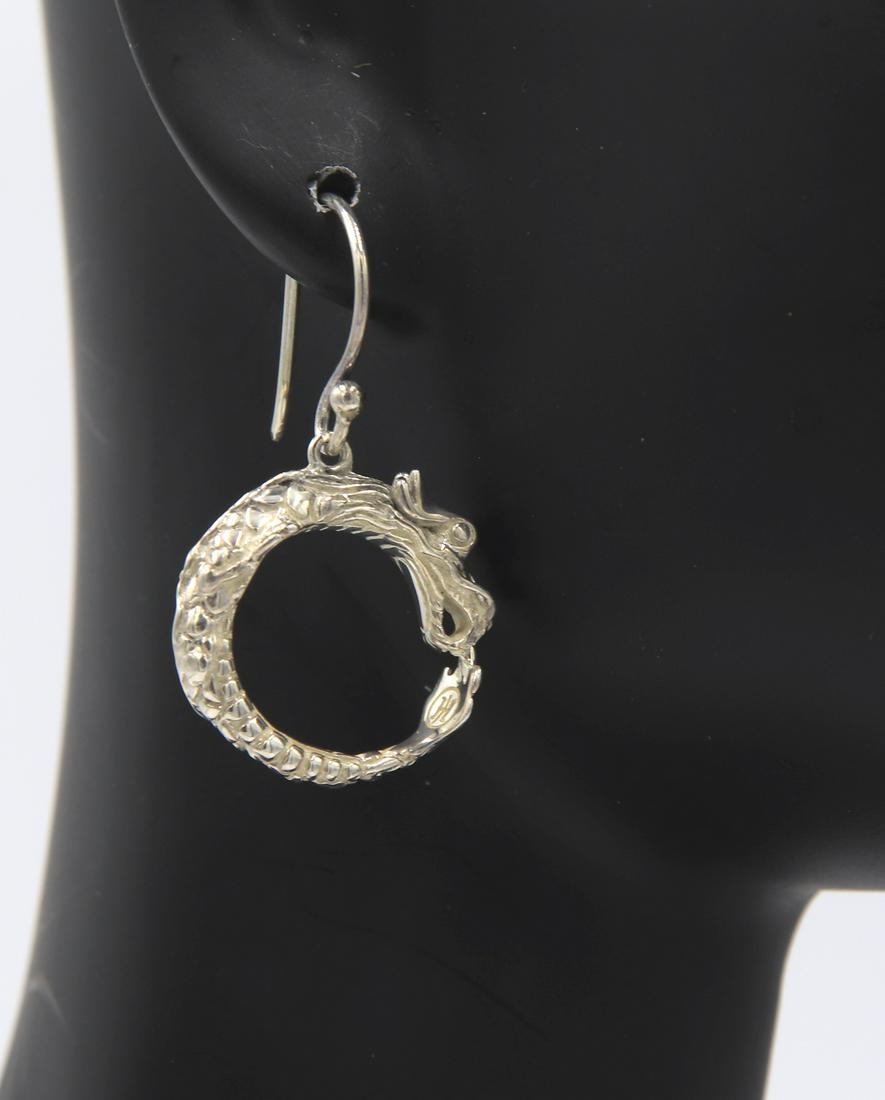 John Hardy Naga Dragon Drop Hoop Earrings (1 of 4)
