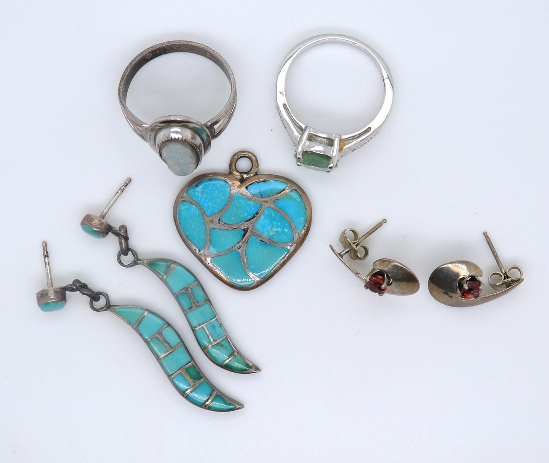 Lot of Rings and Earrings in Sterling Silver (1 of 7)