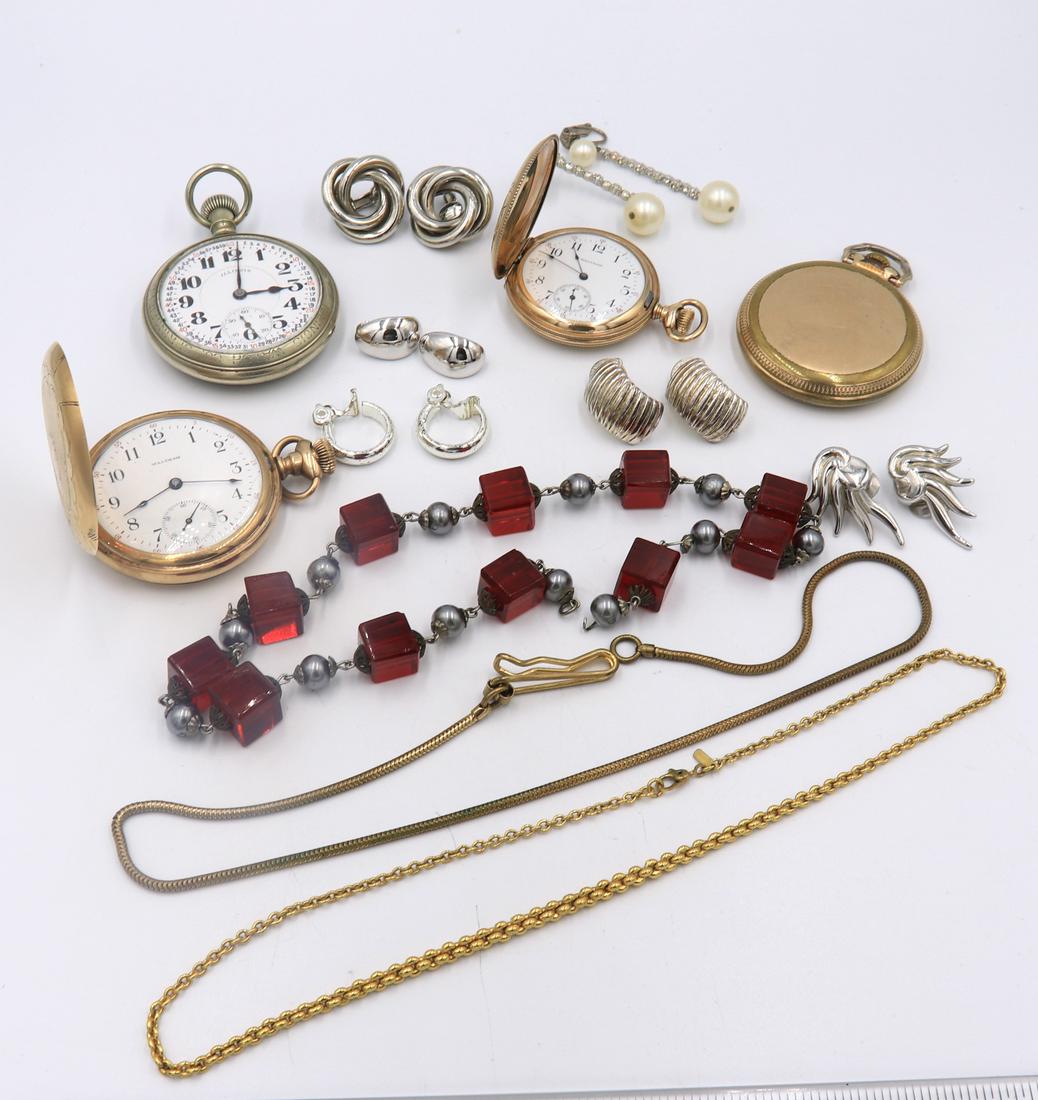 Group Lot of 3 Pocket Watches and Custom Jewelry (1 of 6)