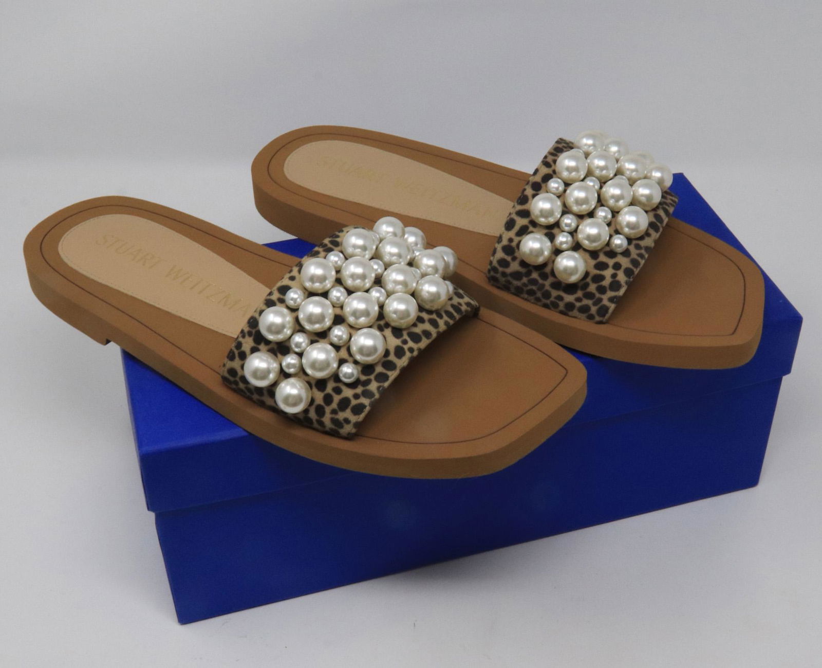 Stuart Weitzman Goldie Embellished Slide Sandals: Brand new Authentic Stuart Weitzman Goldie Embellished Slide Sandals. Size 6.5