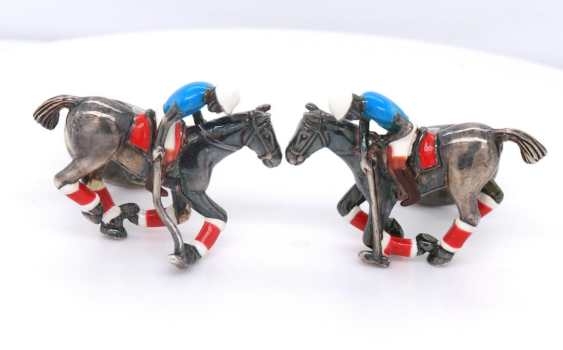 Deakin & Francis Enamel Polo Cufflinks (1 of 5)