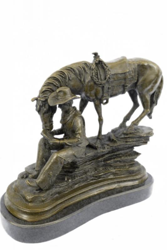 Old West Cowboy with Horse Bronze Sculpture (1 of 8)