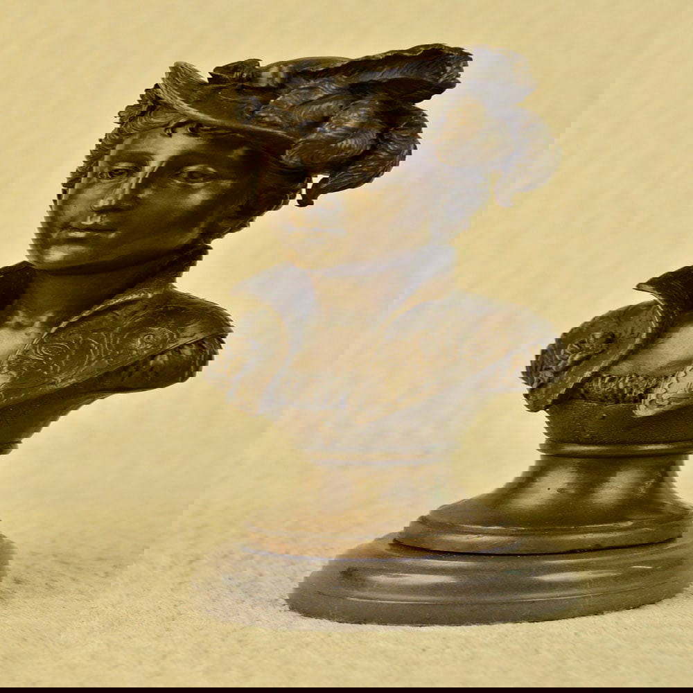 Female Bust Bronze Sculpture Auction