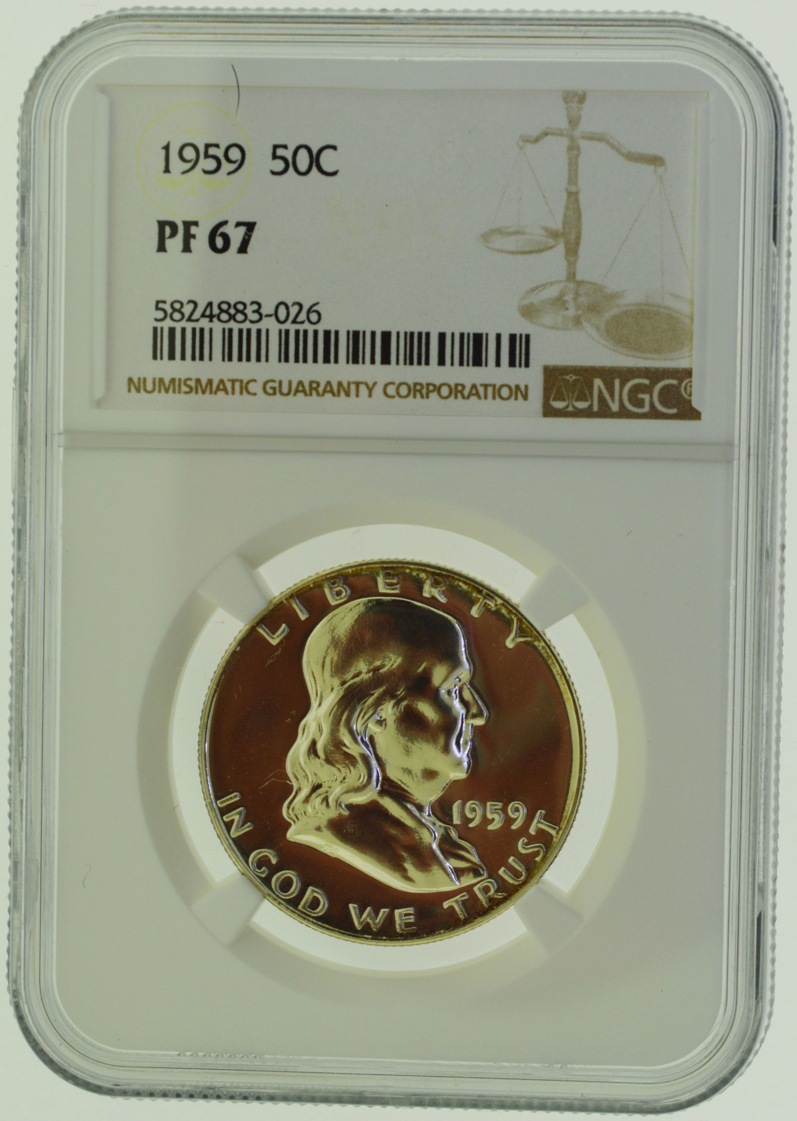 1959 Benjamin Franklin Half Dollar NGC PF67 50C US Coin (1 of 3)