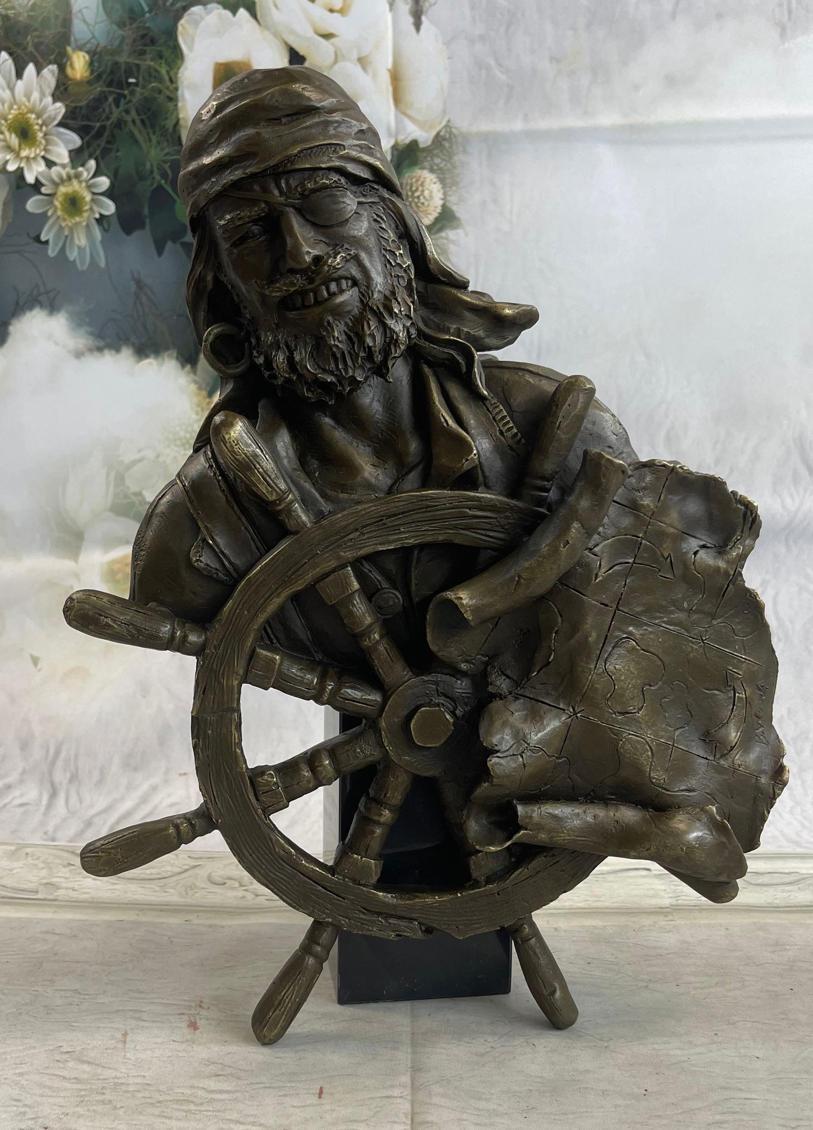 Mount Ship Pirate Bronze Sculpture (1 of 6)
