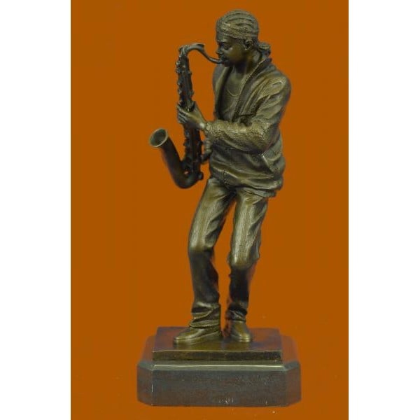 Saxophone Player Musician Bronze Sculpture (1 of 5)