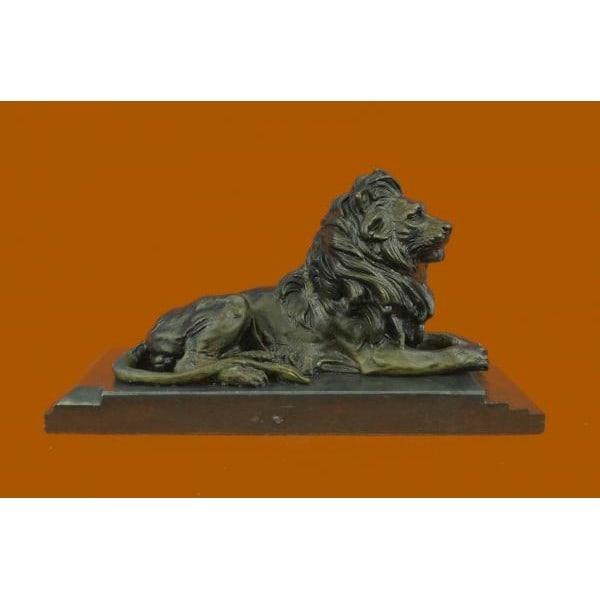 Large Barye African Lioness Lion Wild Life Animal Bronze Sculpture Statue Decor (1 of 6)