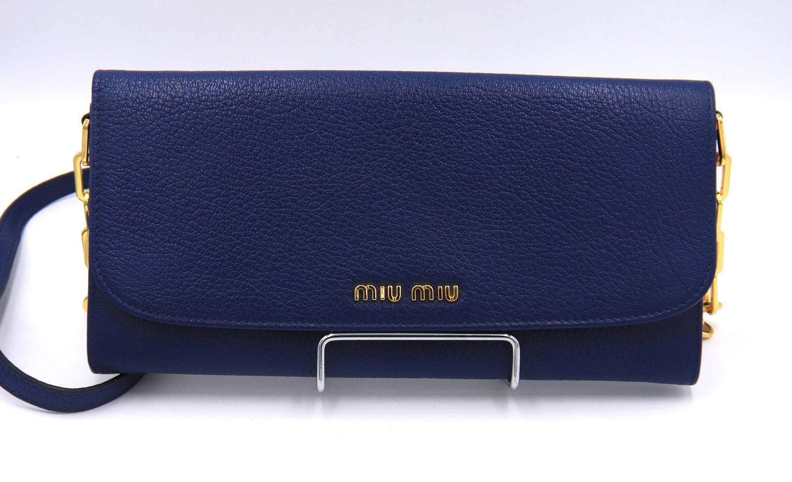 MIU MIU madras leather wallet on chain (1 of 8)