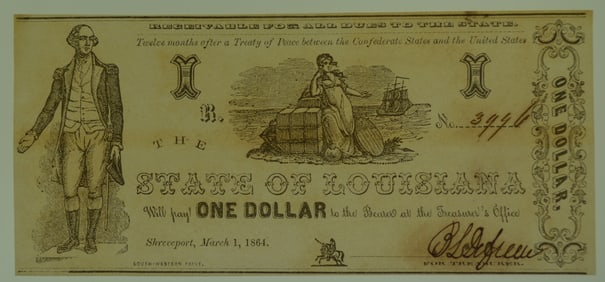 1864 One Dollar $1 Bank Note