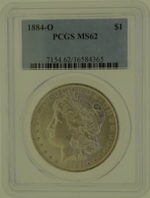 1884-O Morgan Silver Dollar $1 PCGS MS62