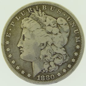 1880 Morgan Silver Dollar $1 US Silver Coin