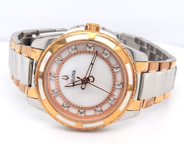 Bulova Classic 32mm Quartz Two Tone Watch