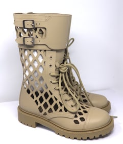 Brand New Christian Dior Laser Cut Combat boots