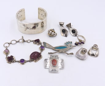 Group Lot of Vintage 925 Sterling Silver Jewelry